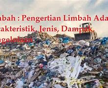 Salah Satu Karakteristik Limbah Anorganik Adalah